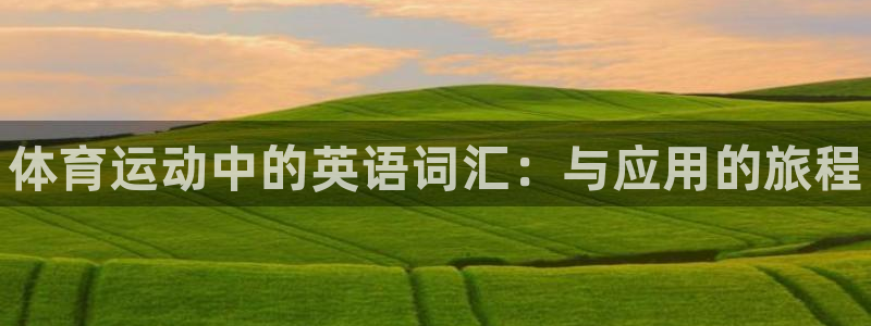 尊龙官方正版app五金厂：体育运动中的英语词汇：与应用的旅程